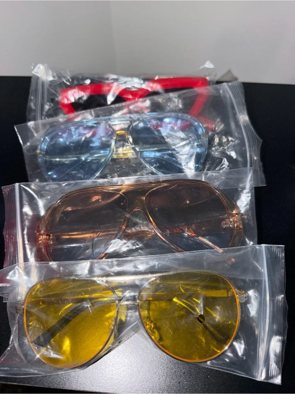 Kids Sunglasses Pack - Red, Blue, Brown, Yellow Frames